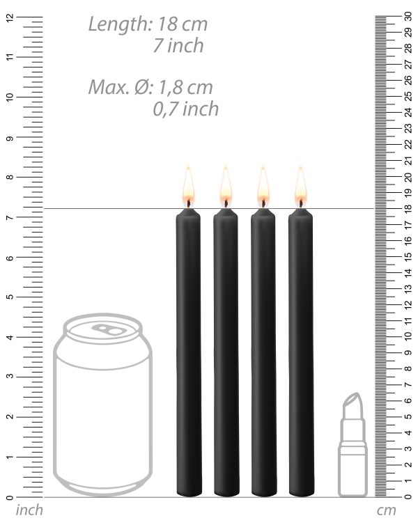 Lot de 4 bougies SM Teasing Wax Noire – Image 4