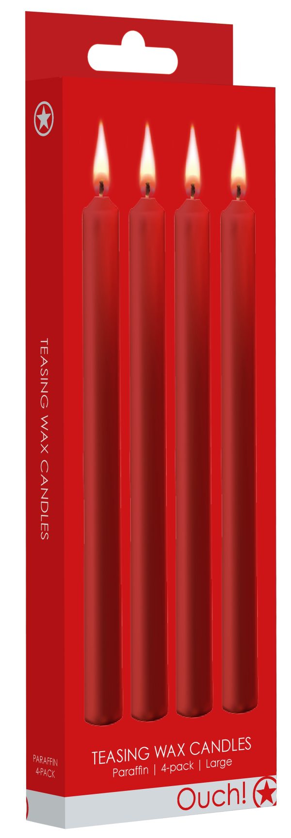 Lot de 4 Bougies Teasing Wax Rouge – Image 2