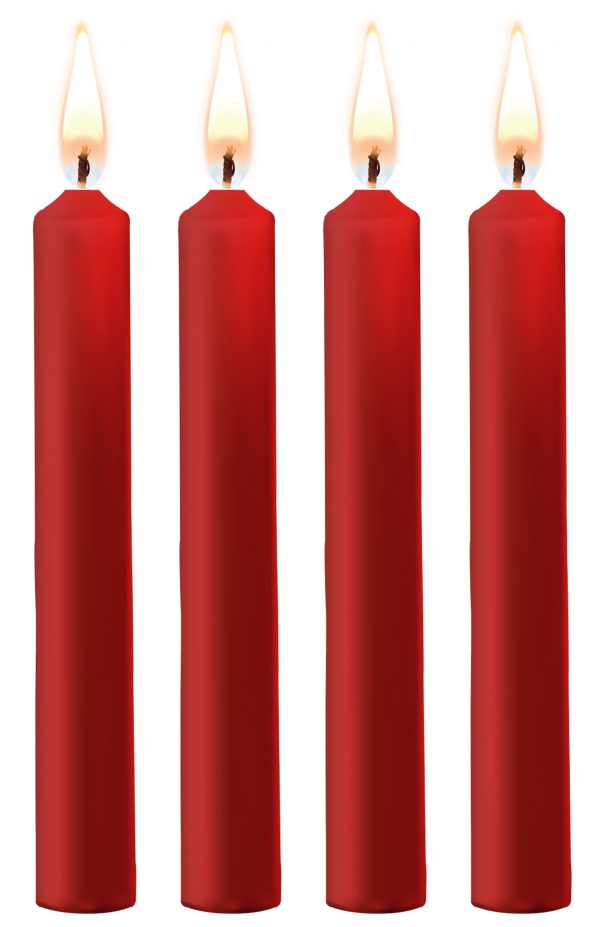 Lot de 4 Mini bougies SM Wax Rouge