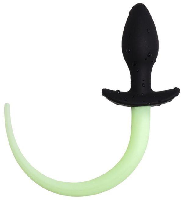 Plug Queue de chien phosphorescente Luminous Puppy 8 x 3.2cm Vert Fluo – Image 3