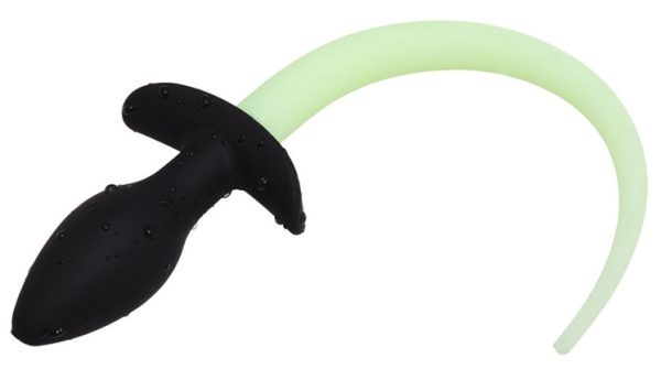 Plug Queue de chien phosphorescente Luminous Puppy 8 x 3.2cm Vert Fluo – Image 4