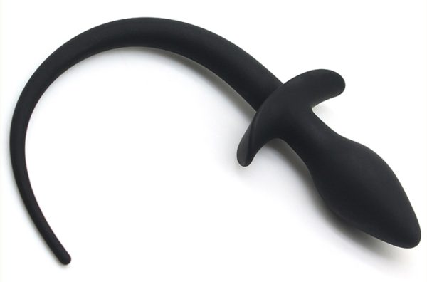 Plug Queue de chien silicone 7.5 x 3.1cm Noir – Image 2