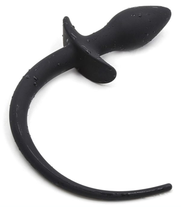 Plug Queue de chien silicone 7.5 x 3.1cm Noir – Image 3