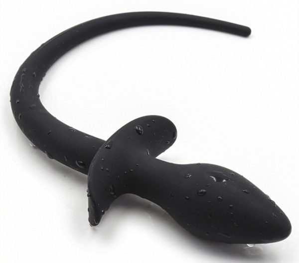 Plug Queue de chien silicone 7.5 x 3.1cm Noir – Image 4