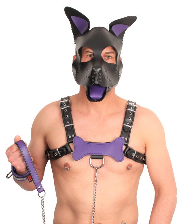PUPPY SET OREILLES ET LANGUE EN CUIR VIOLET – Image 3