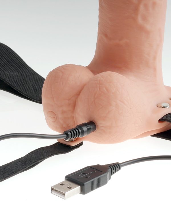 Gode ceinture avec Vibrations Strap-On 26 x 5.5 cm – Image 9