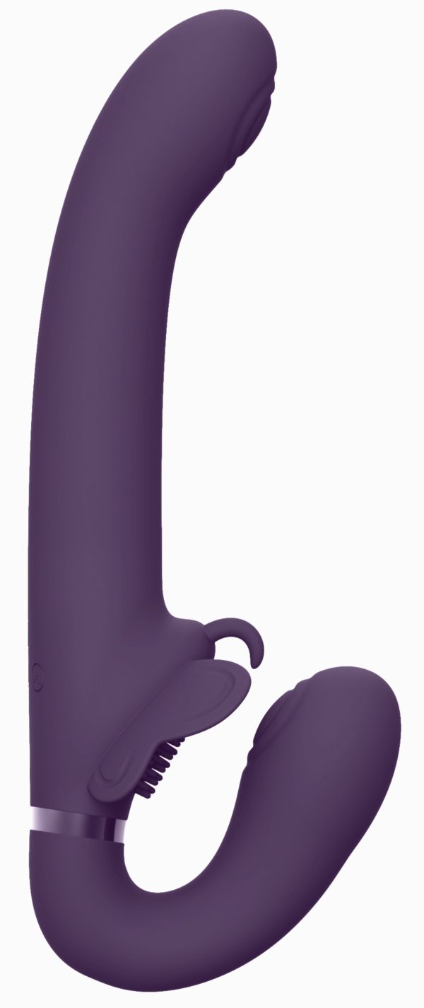 Gode ceinture sans harnais Satu 14 x 3.3cm Violet – Image 3