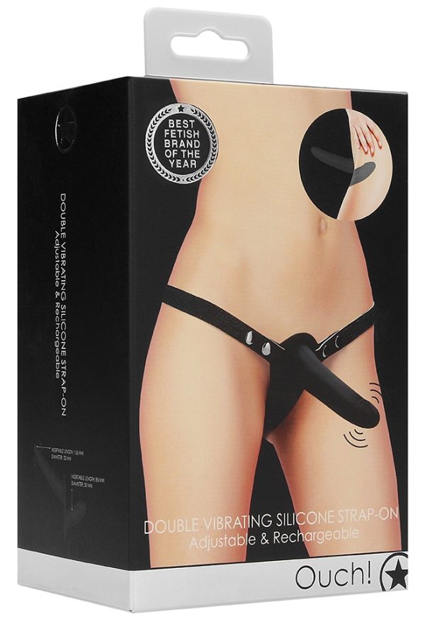 Gode ceinture vibrant Double Vibe Strap-On 15.5 x 3.2cm – Image 2