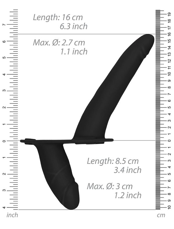 Gode ceinture vibrant Double Vibe Strap-On 15.5 x 3.2cm – Image 3