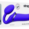 Gode vibrant Strap-On 3 Moteurs L 16 x 3.7 cm Violet – Image 2