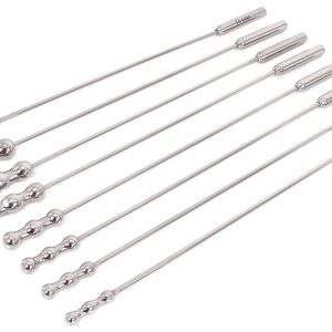Lot de 8 tiges d'urètre Dilator Beads 28cm - Diamètre de 7 à 14mm
