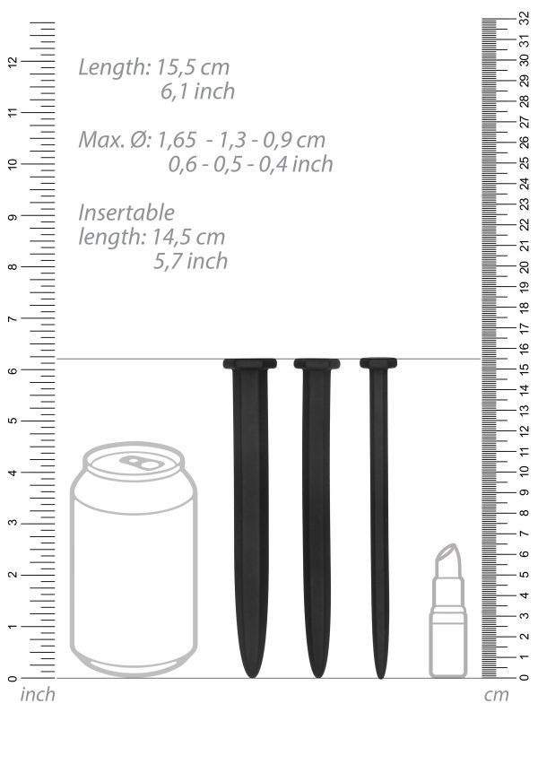Pack de 3 Tiges pour urètre Rugged 14.5cm - Diamètres de 9 à 16mm – Image 4