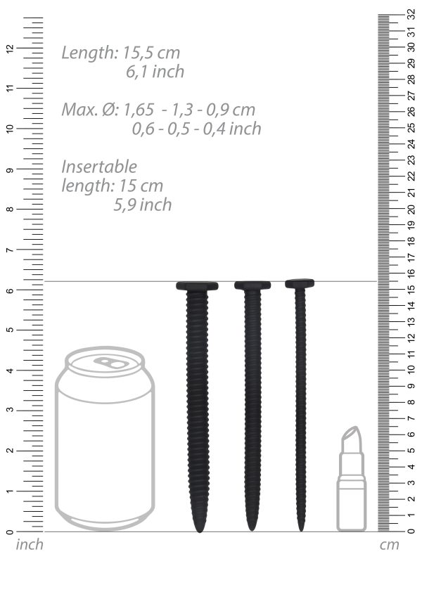 Pack de 3 tiges pour urètre Screw 14.5cm - Diamètres de 9 à 16mm – Image 6