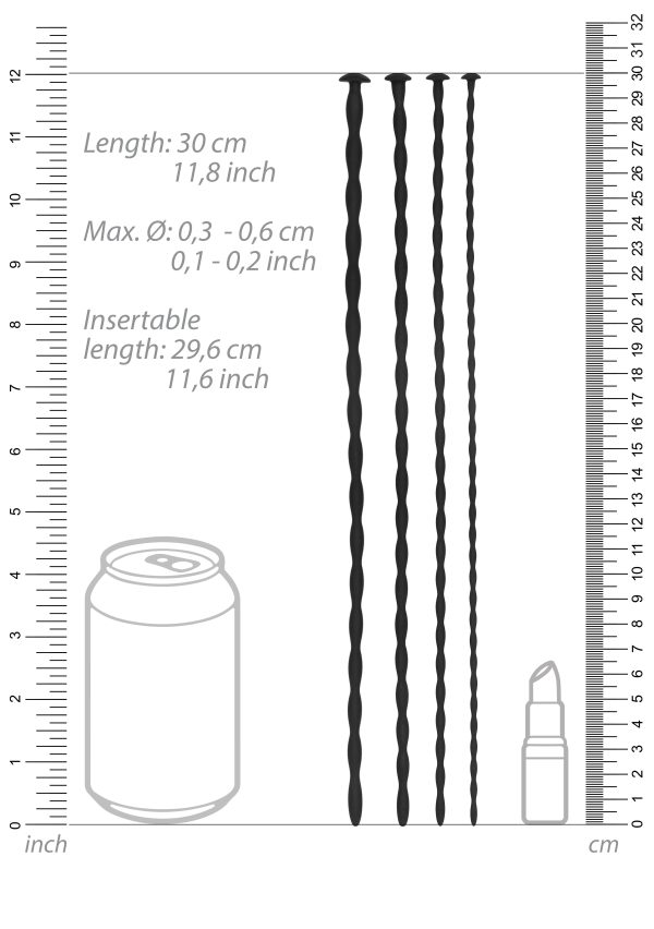Pack de 4 tiges pour urètre Spiral Screw 30 cm - Diamètres de 3 à 6mm – Image 5