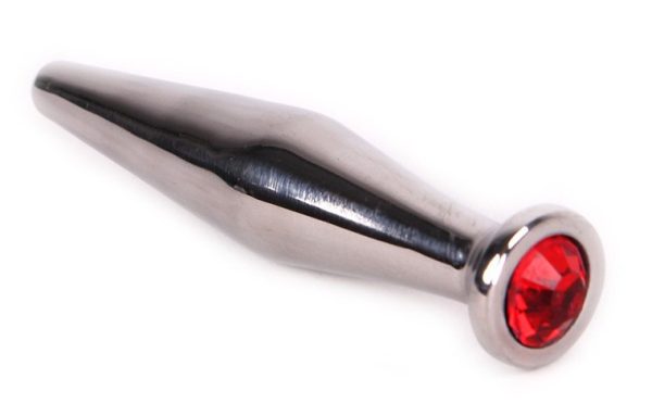Plug pour pénis avec bijou SMOOTH Rouge 11mm