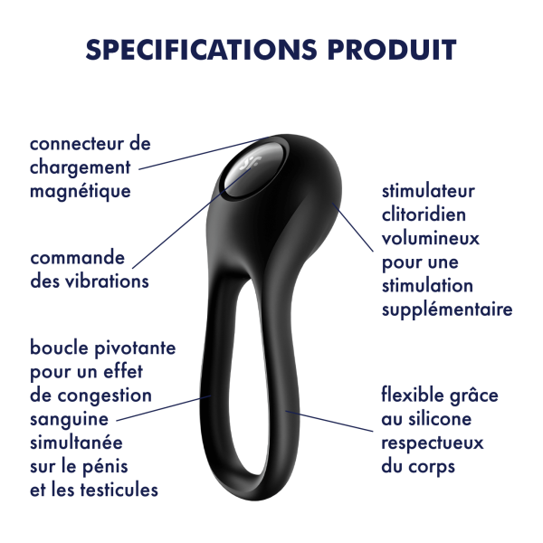Anneau pénien vibrant Majestic Duo Satisfyer – Image 6