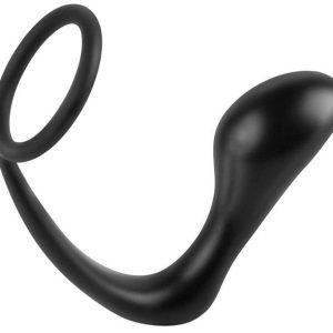 Ass Gasm Plug et Cockring 10 x 3.2 cm Noir