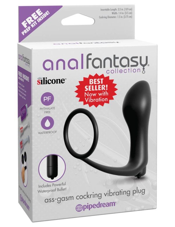 Ass Gasm Vibrant Plug 8.9 x 3.5 cm Noir – Image 2