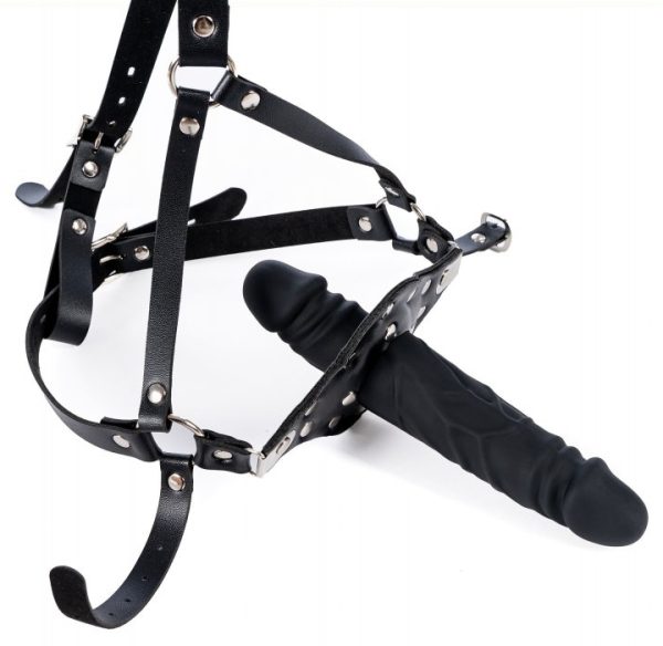 Bâillon avec gode Strap Dick 12cm – Image 2