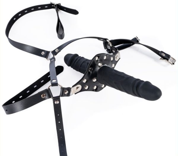 Bâillon avec gode Strap Dick 12cm – Image 4