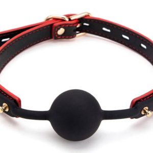 Baillon Boule Maestro Noir et Rouge