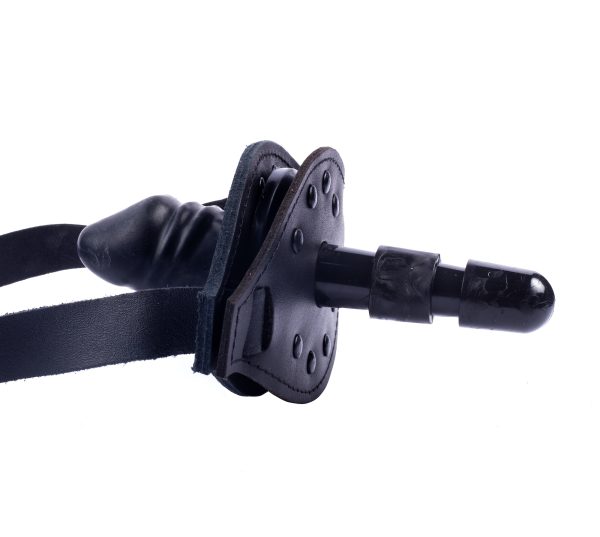 Bâillon en cuir avec Vac-U-Lock – Image 2