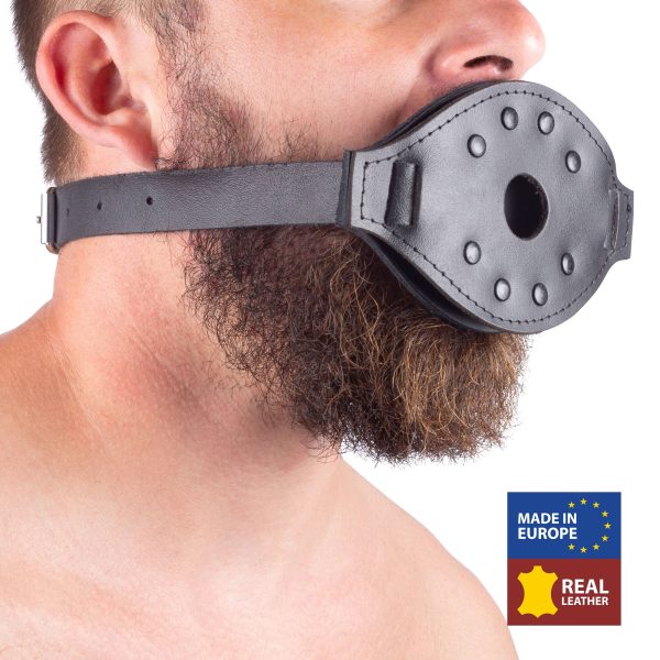 Bâillon en cuir avec Vac-U-Lock – Image 3
