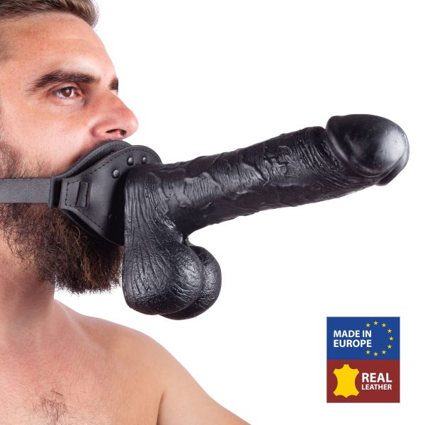Bâillon en cuir avec Vac-U-Lock