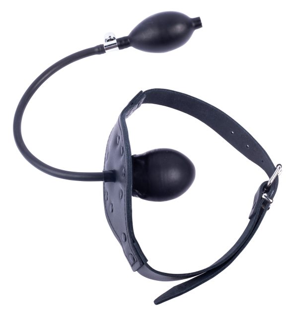 Bâillon gonflable en cuir Embout Pénis 6cm – Image 4
