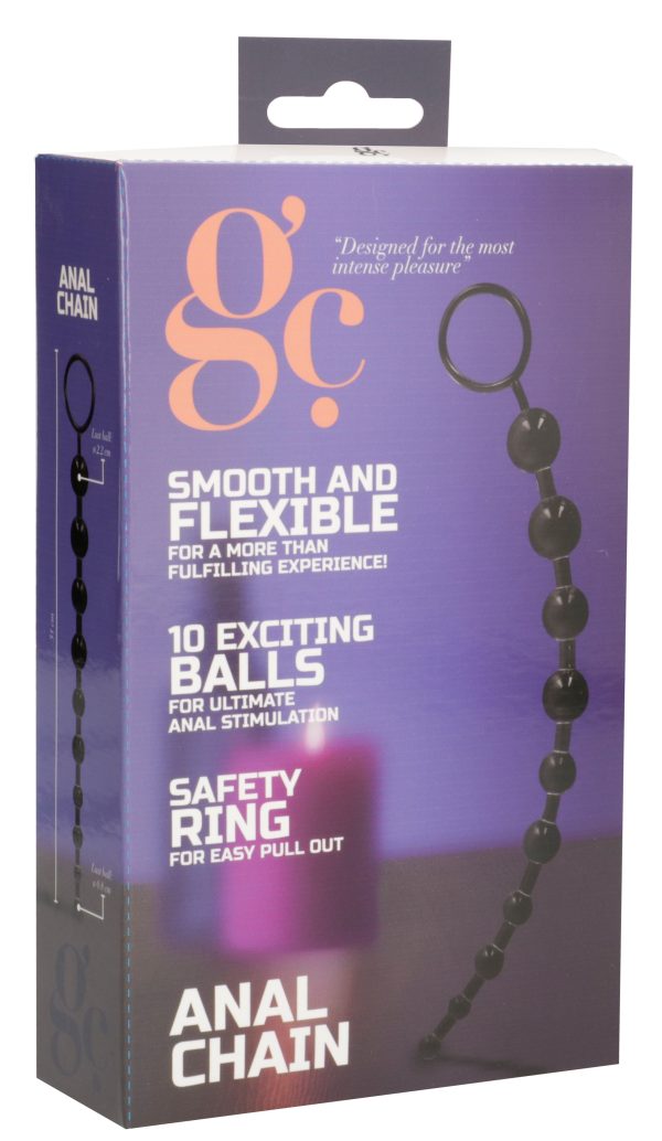 Boules anales Chaîne 26 x 2.3cm Noir – Image 2