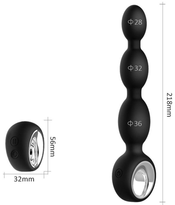 Boules anales vibrantes Funny Balls 17 x 3.5cm – Image 4