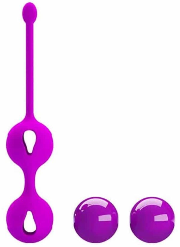 Boules de Geisha Tighten Up II Pretty Love 8.5 x 3.2cm Violet – Image 3