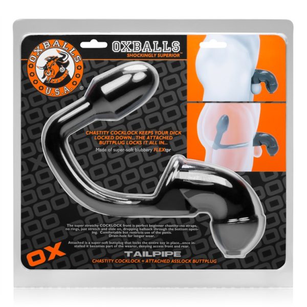 Cage de chasteté et Plug TailPipe Noir – Image 3