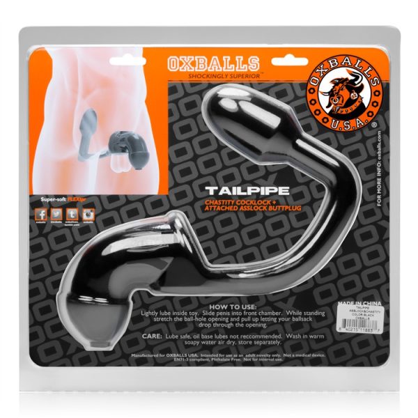 Cage de chasteté et Plug TailPipe Noir – Image 4