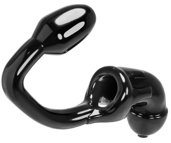 Cage de chasteté et Plug TailPipe Noir