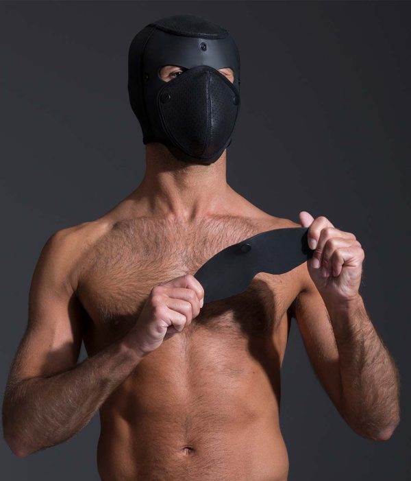 Cagoule Neo Bondage Néoprène noire – Image 3