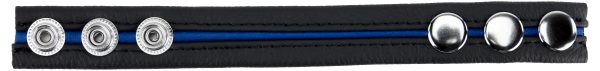 Cockring en cuir 3 Pressions Noir-Bleu – Image 4