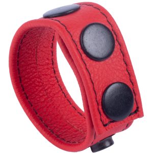 Cockring en cuir Cocky Rouge