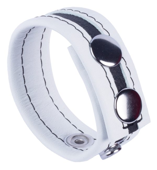 Cockring en cuir Tippy Blanc