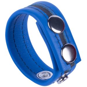 Cockring en cuir Tippy Bleu