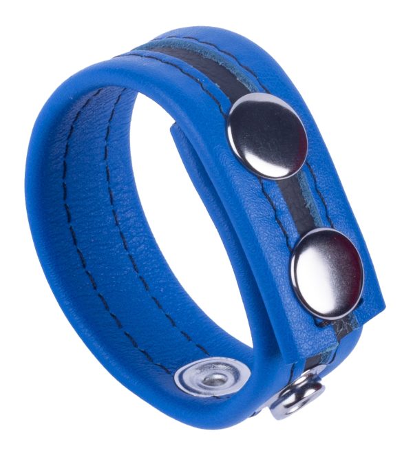 Cockring en cuir Tippy Bleu