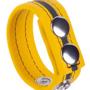 Cockring en cuir Tippy Jaune