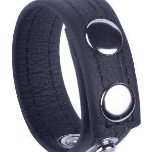 Cockring en cuir Tippy Noir