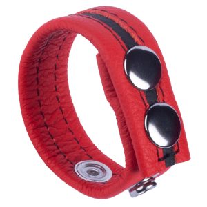 Cockring en cuir Tippy Rouge