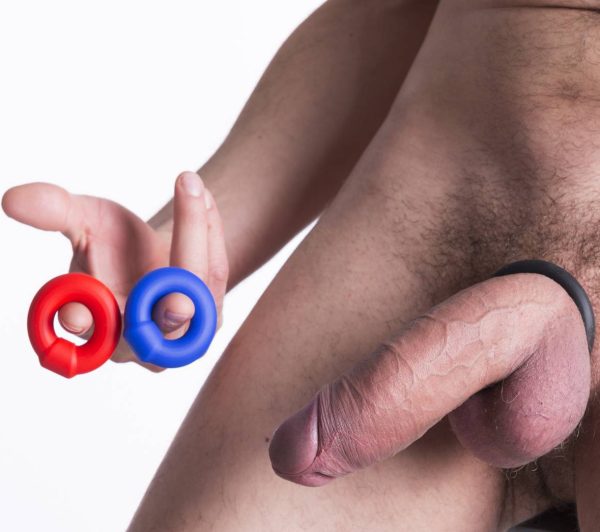 Cockring en silicone Knob bleu – Image 5