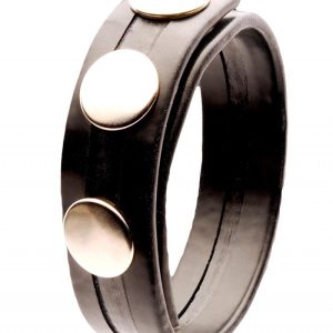 Cockring Rubber 3 snaps Noir