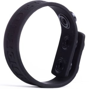 Cockring silicone 3 Snaps Noir