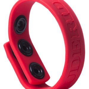 Cockring silicone 3 Snaps Rouge