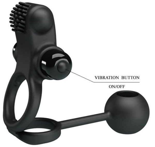 Cockring vibrant avec boule RingBall 10 vibrations – Image 4