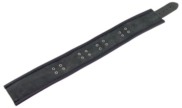 Collier en cuir 3 anneaux D Noir – Image 4
